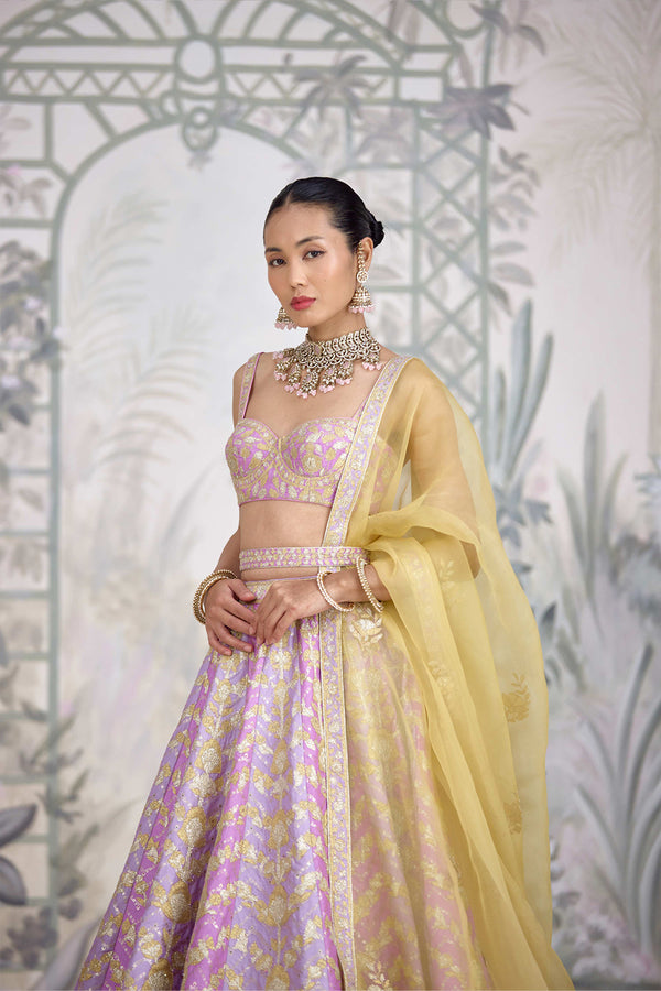 Lavender Frost Lehenga Set.