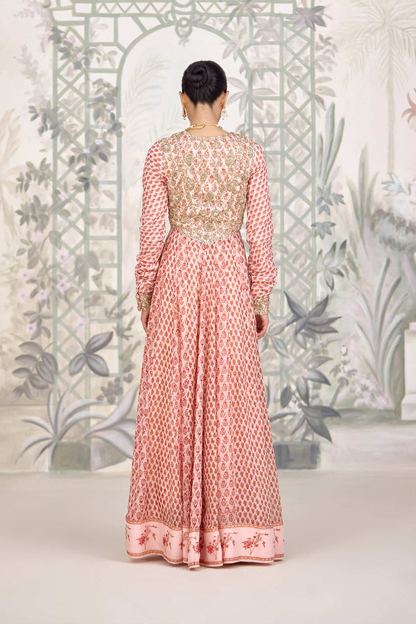 Rose Pink Anarkali Set.