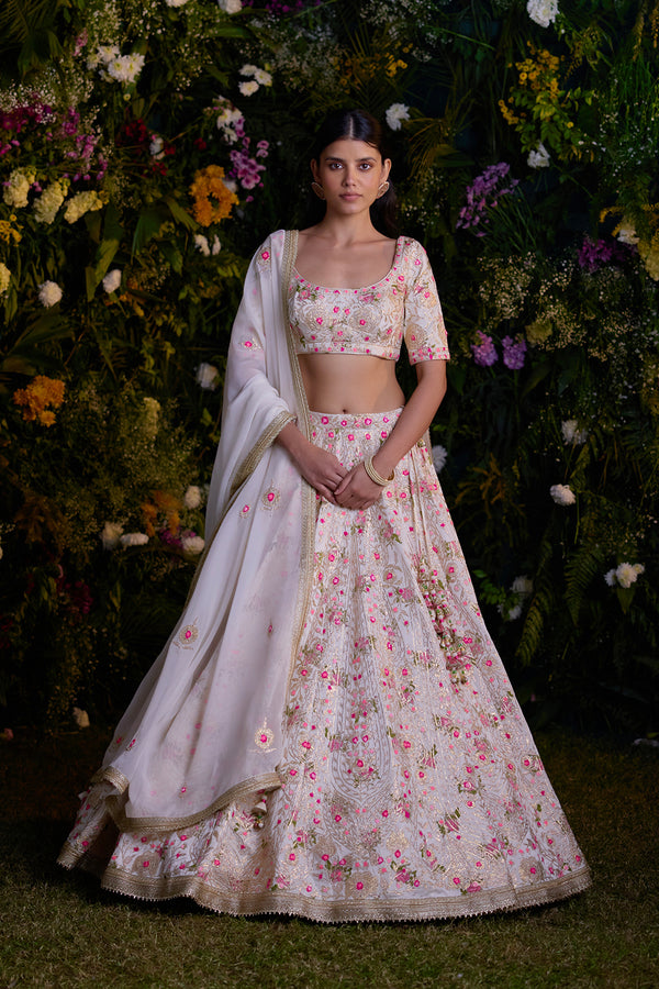 Ivory Lehenga Set.