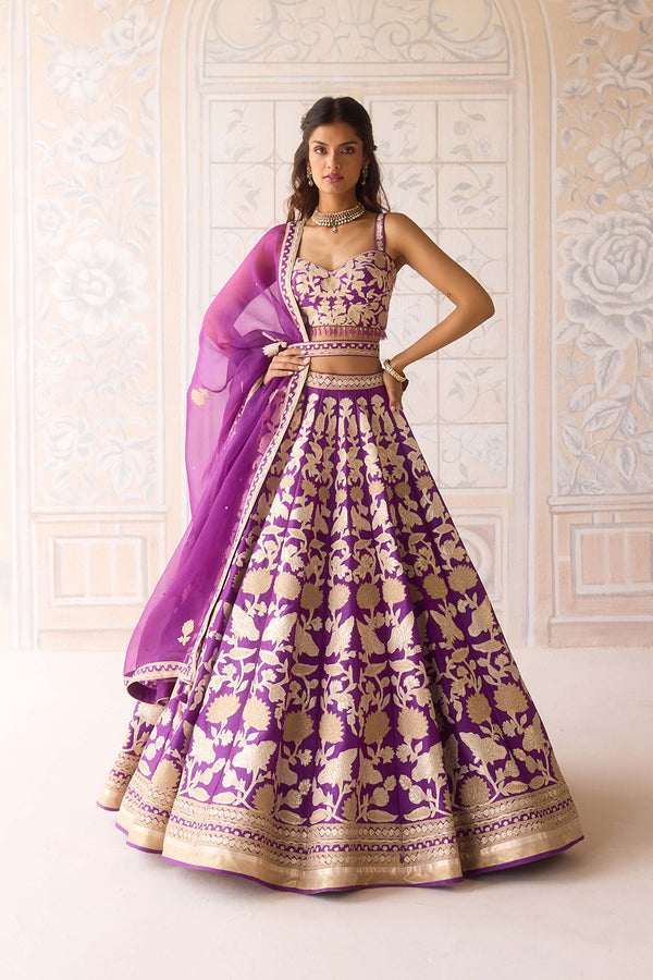 Phlox Purple Lehenga Set.