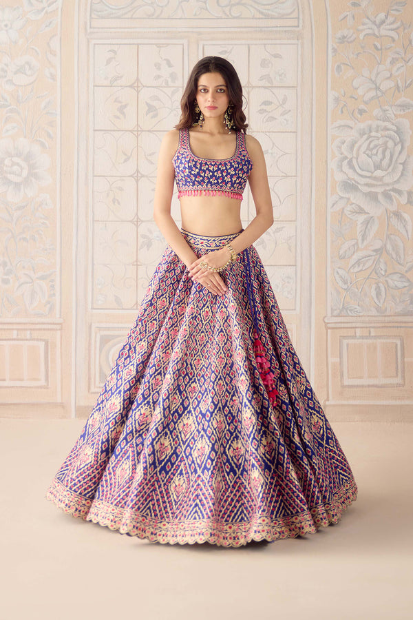 Mazarine Blue Lehenga Set.