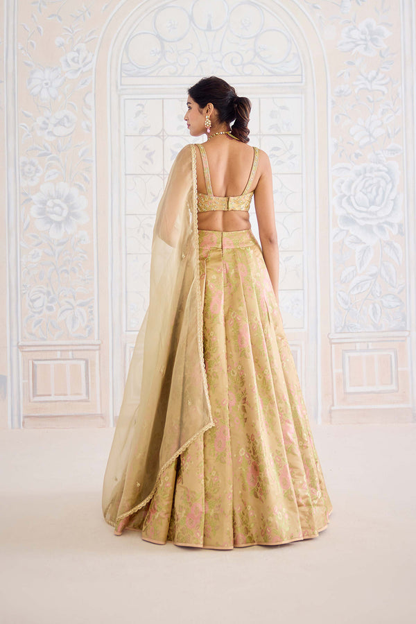 Gold Lehenga Set.