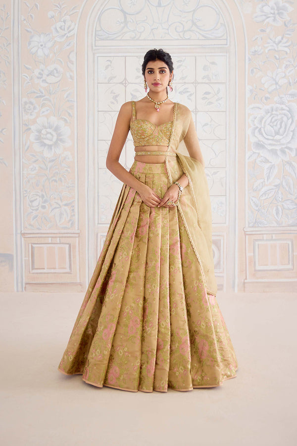 Gold Lehenga Set.