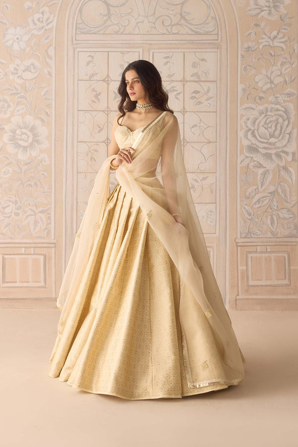 Ivory Lehenga Set.