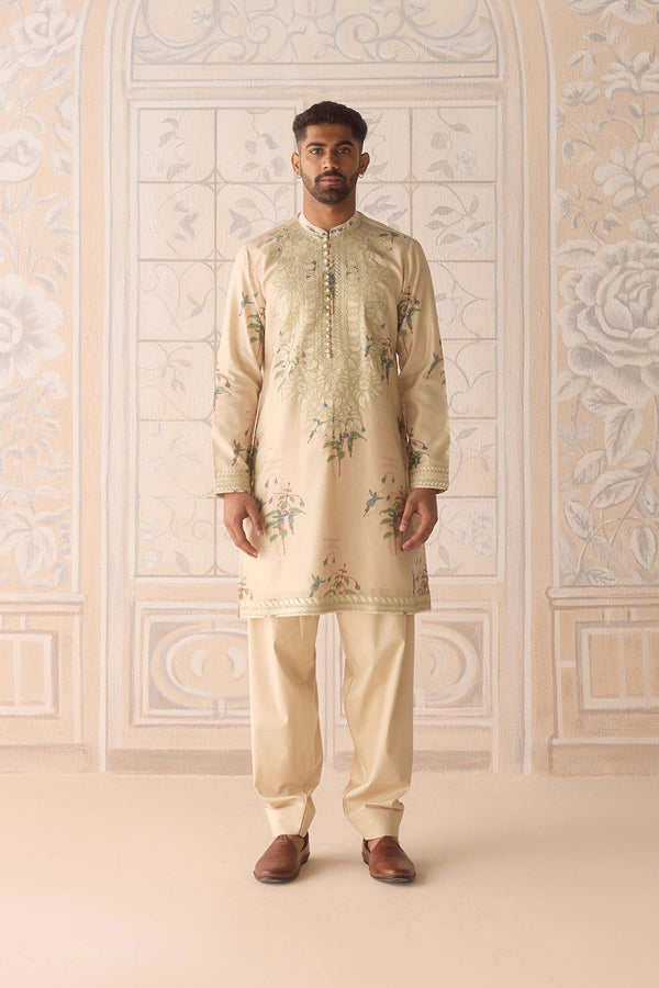 Sand Shell Neutral Kurta Set.