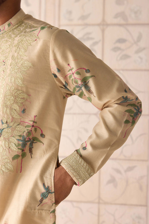 Sand Shell Neutral Kurta Set.