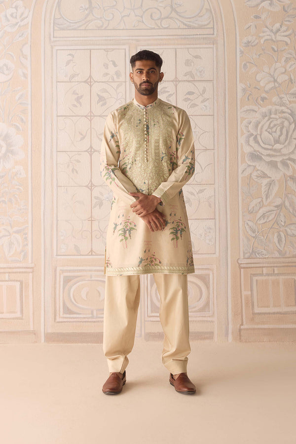 Sand Shell Neutral Kurta Set.