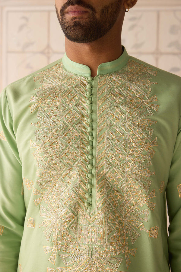 Reed Green Kurta Set.