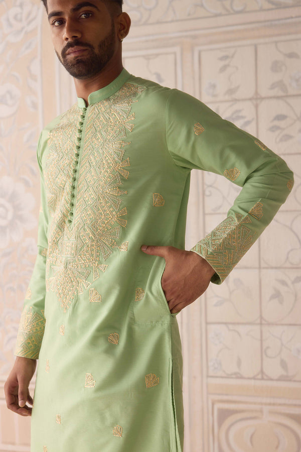 Reed Green Kurta Set.