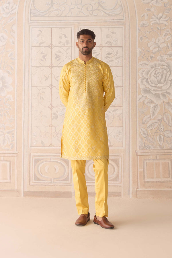 Maize Yellow Kurta Set.