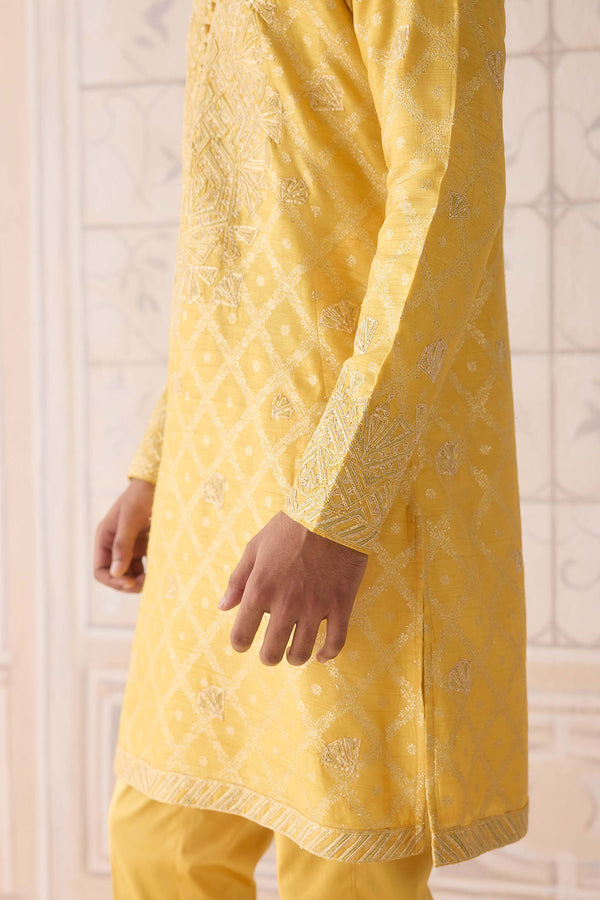 Maize Yellow Kurta Set.