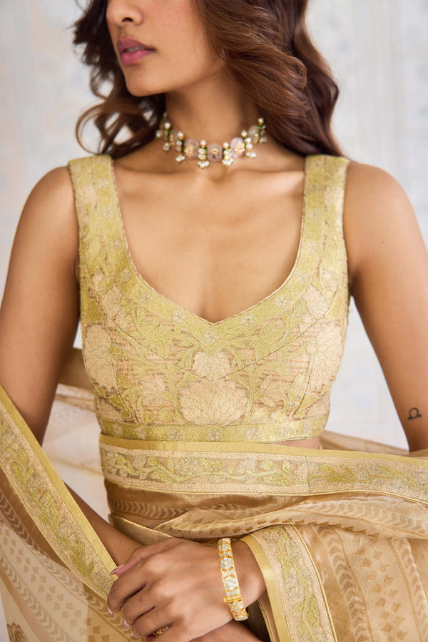 Gold Saree Set.