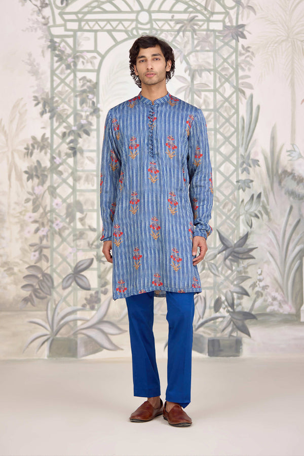 Blue Kurta Set.