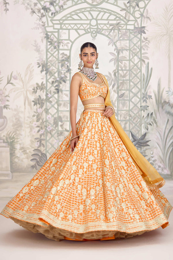 Marigold Orange Lehenga Set.