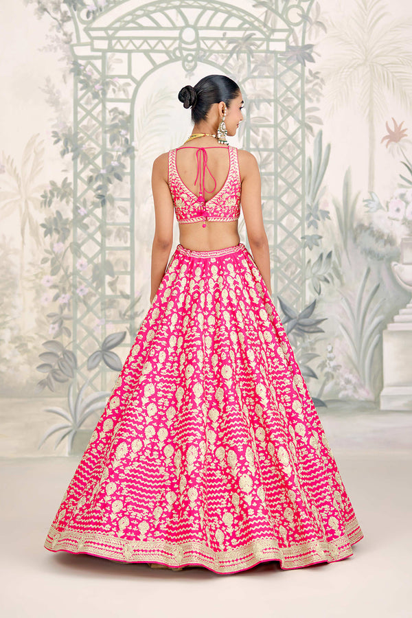 Fuchsia Pink Lehenga Set.