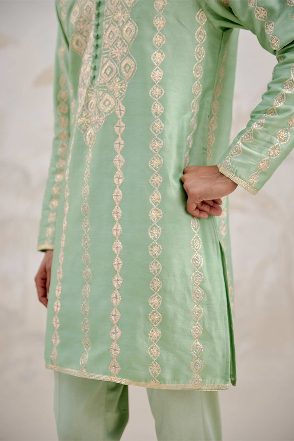 Sea Green Kurta Set.