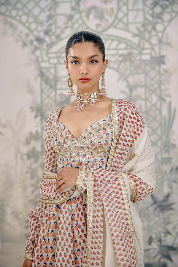 Birch White Sharara Set.