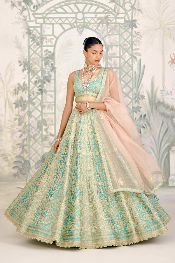 Hemlock Green Lehenga Set.