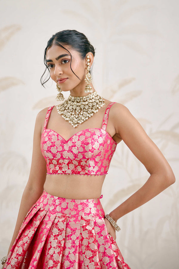 Fuchsia Pink Lehenga Set.