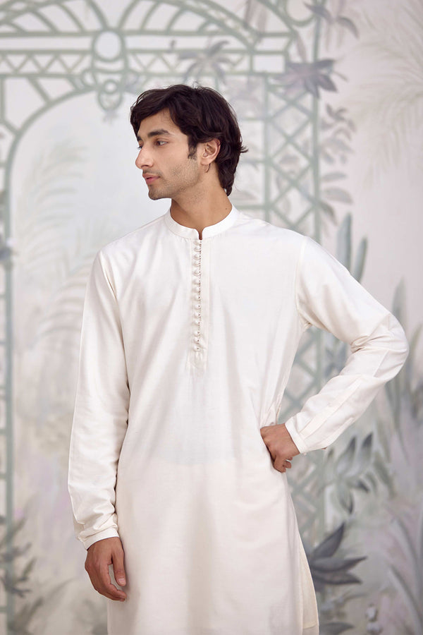 White Kurta Set.