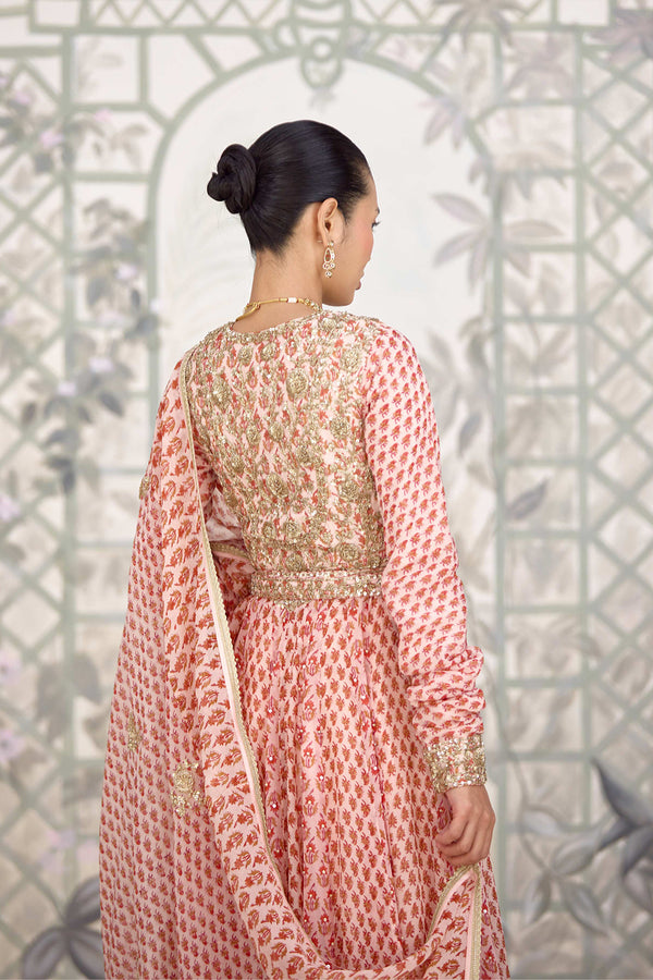 Rose Pink Anarkali Set.