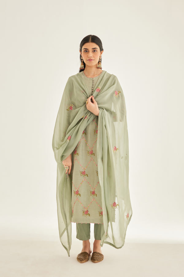 Basil Green Kurta Set