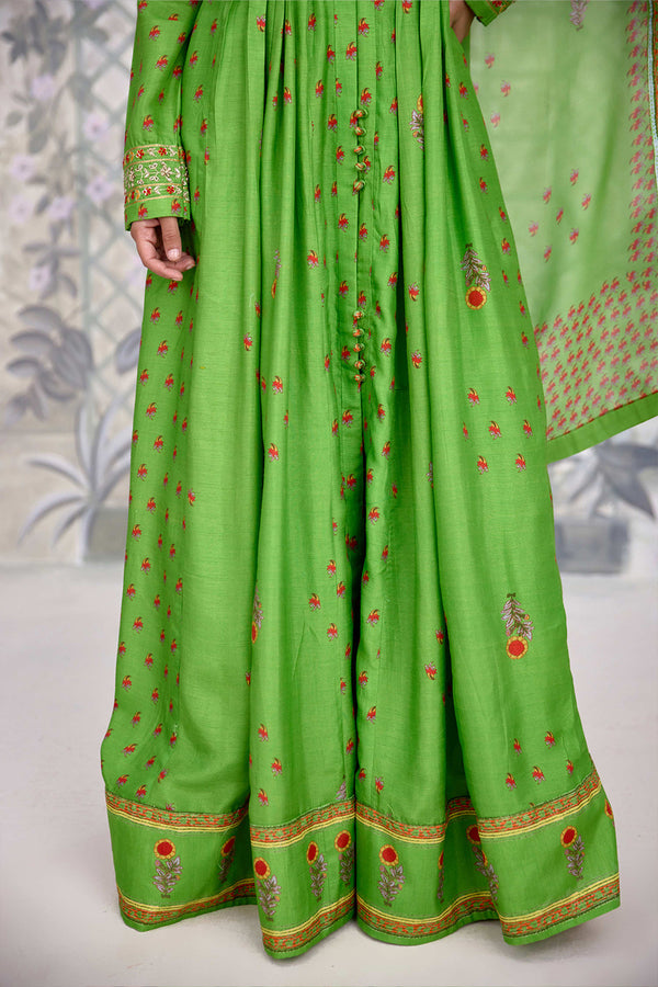 Green Anarkali Set.