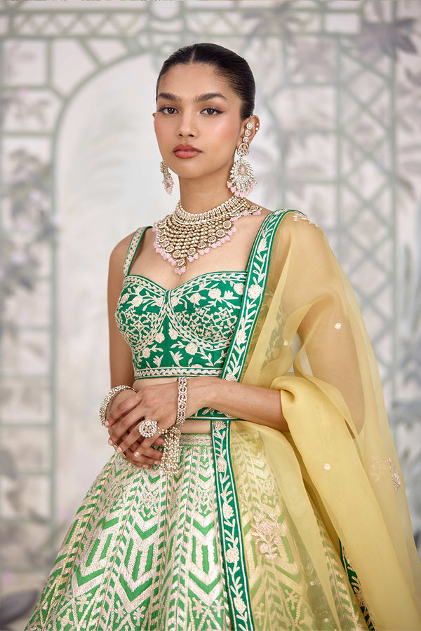 Green Lehenga Set.