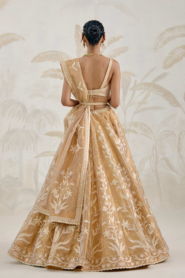 Gold Lehenga Set.