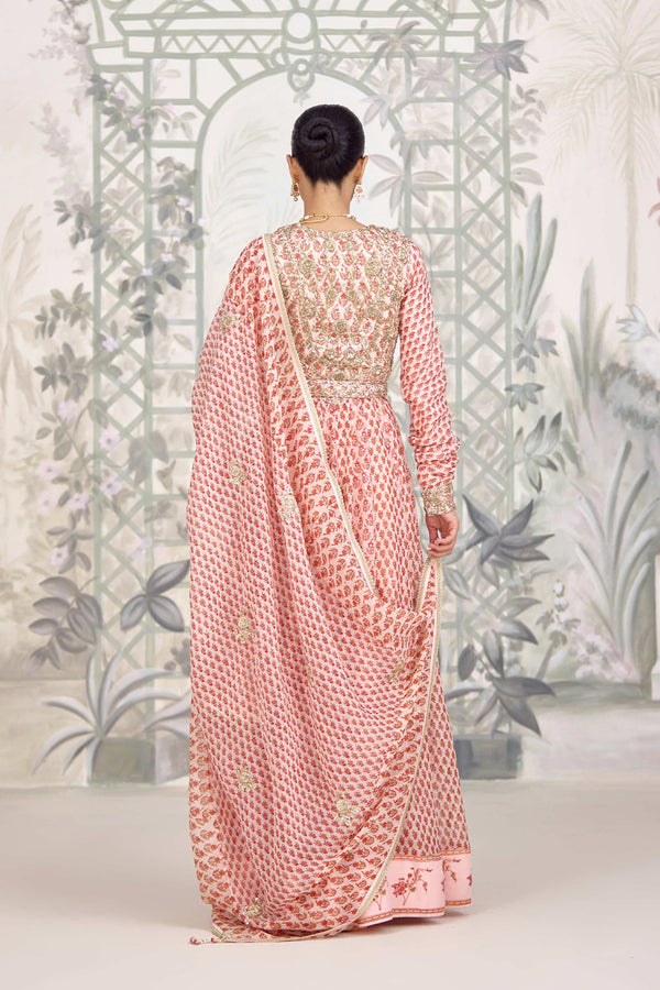 Rose Pink Anarkali Set.