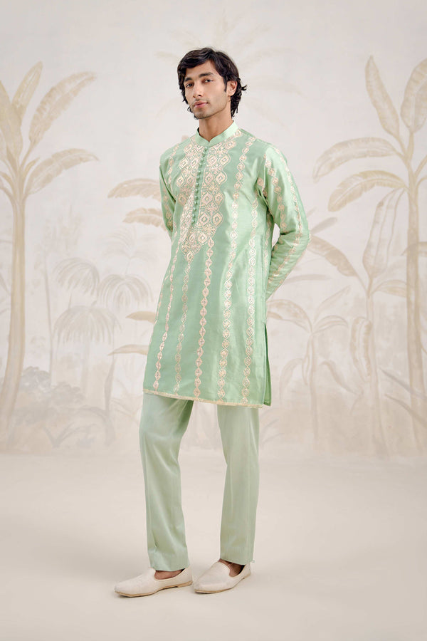 Sea Green Kurta Set.