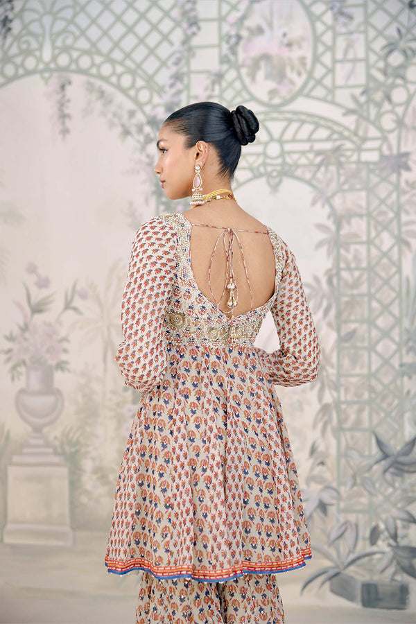 Birch White Sharara Set.