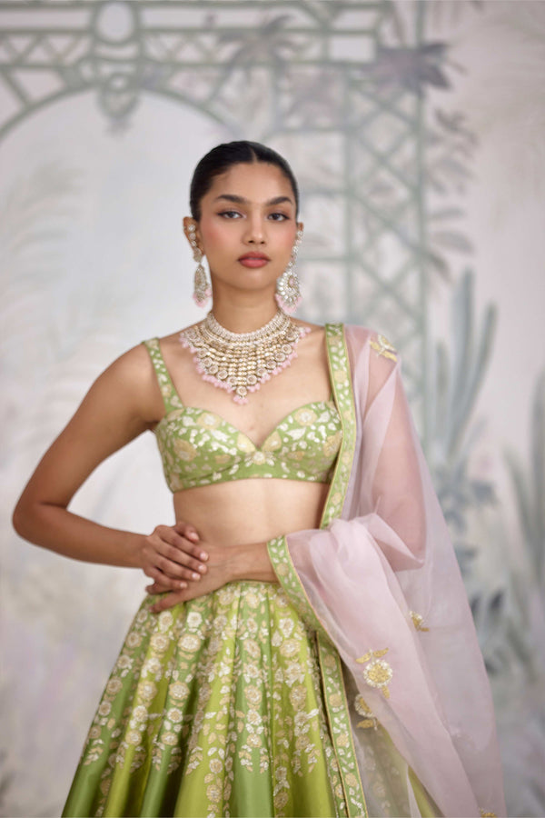 Green Lehenga Set.