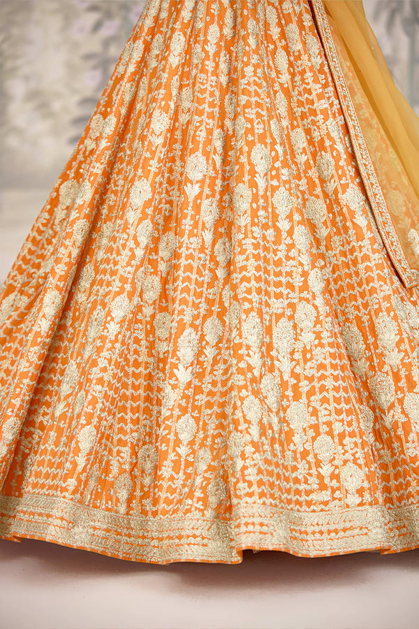 Marigold Orange Lehenga Set.