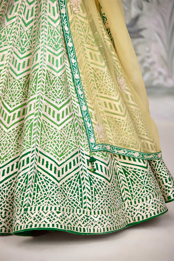 Green Lehenga Set.