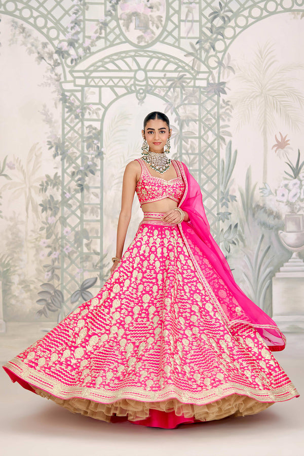 Fuchsia Pink Lehenga Set.