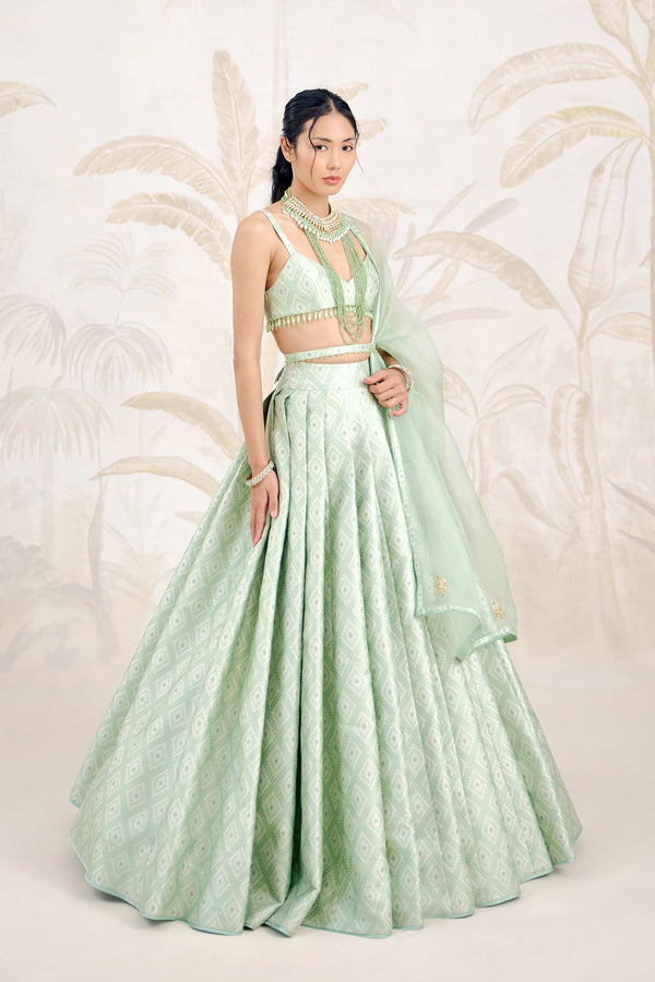 Secrest Green Lehenga Set.