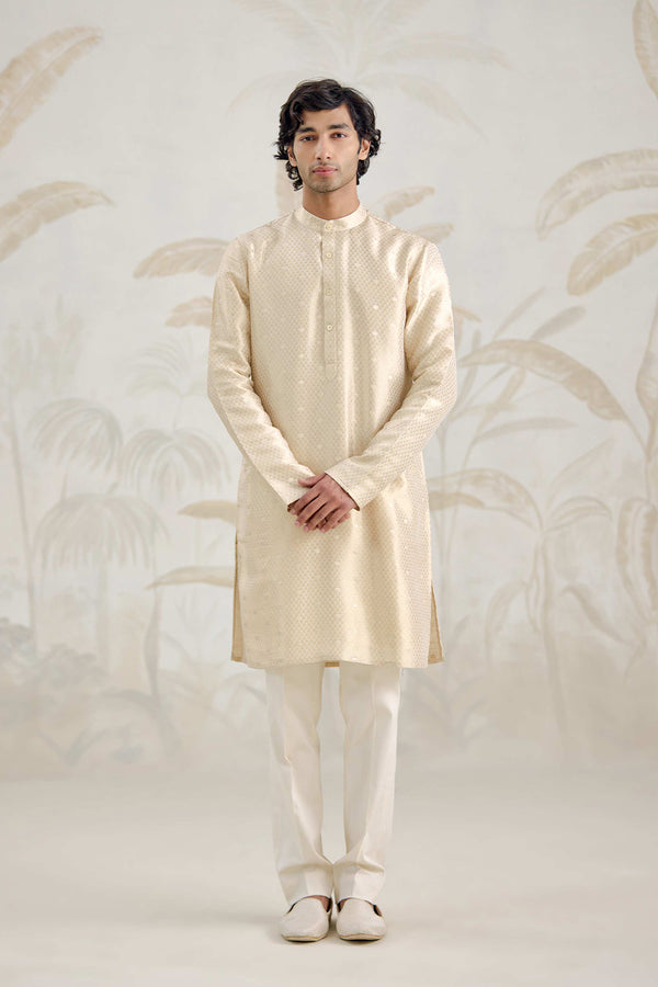 Ivory Kurta & Jacket Set.