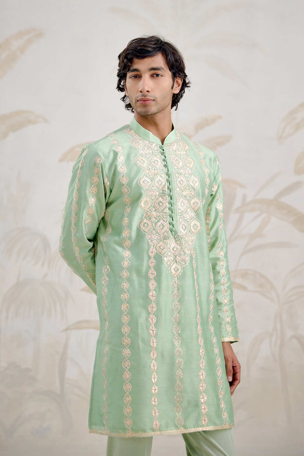 Sea Green Kurta Set.