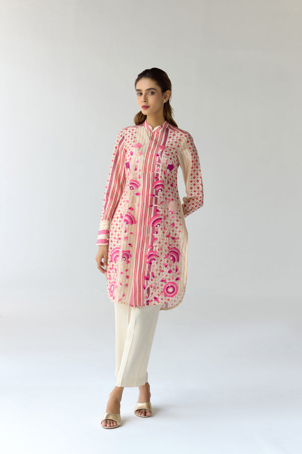 Almond White Kurta Set