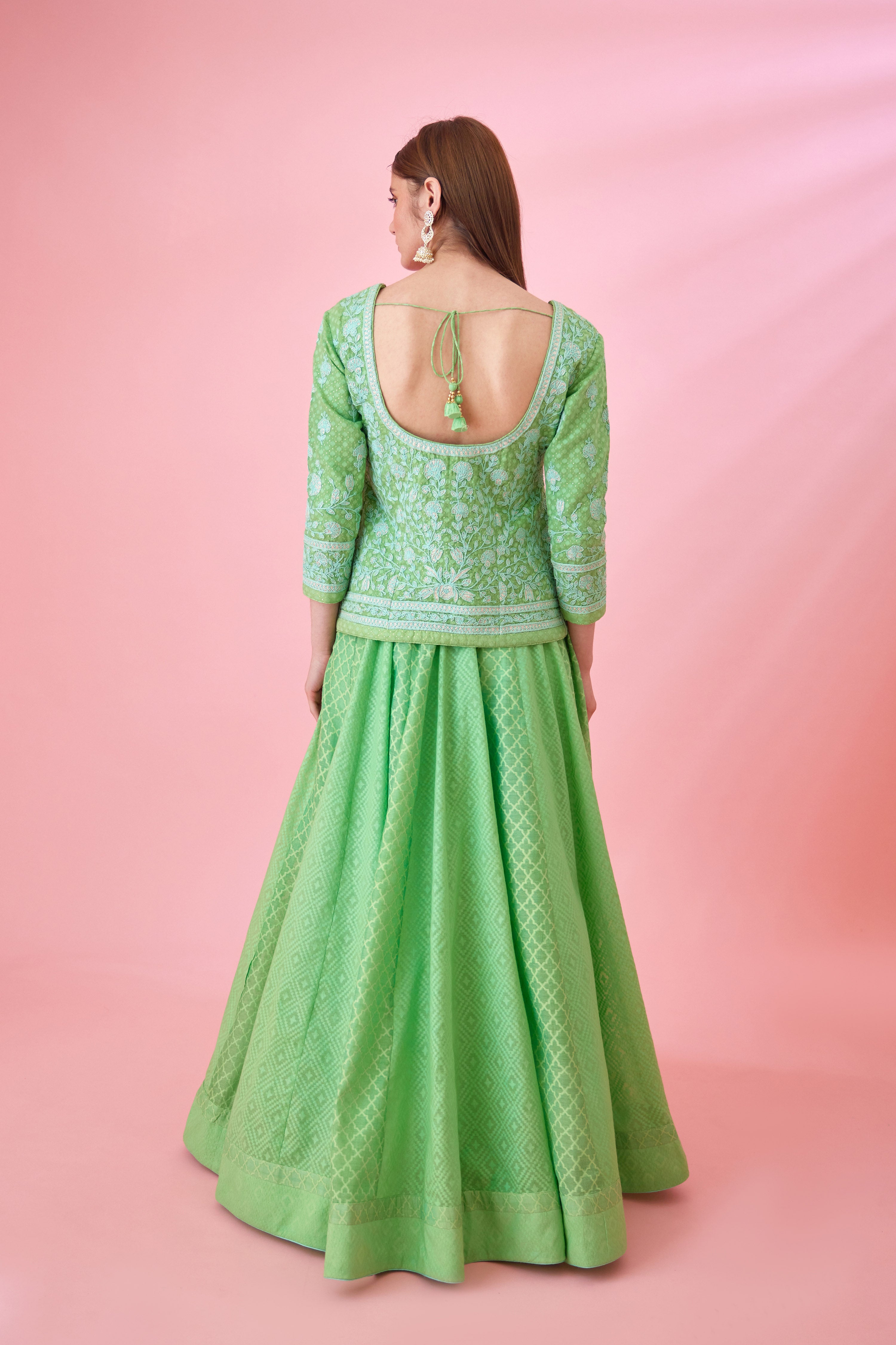 Irish Green Kurti Skirt Set. Shyam Narayan Prasad Irish Green Kurti Skirt Set. Shyam Narayan Prasad