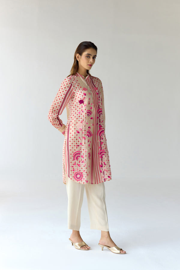 Almond White Kurta Set