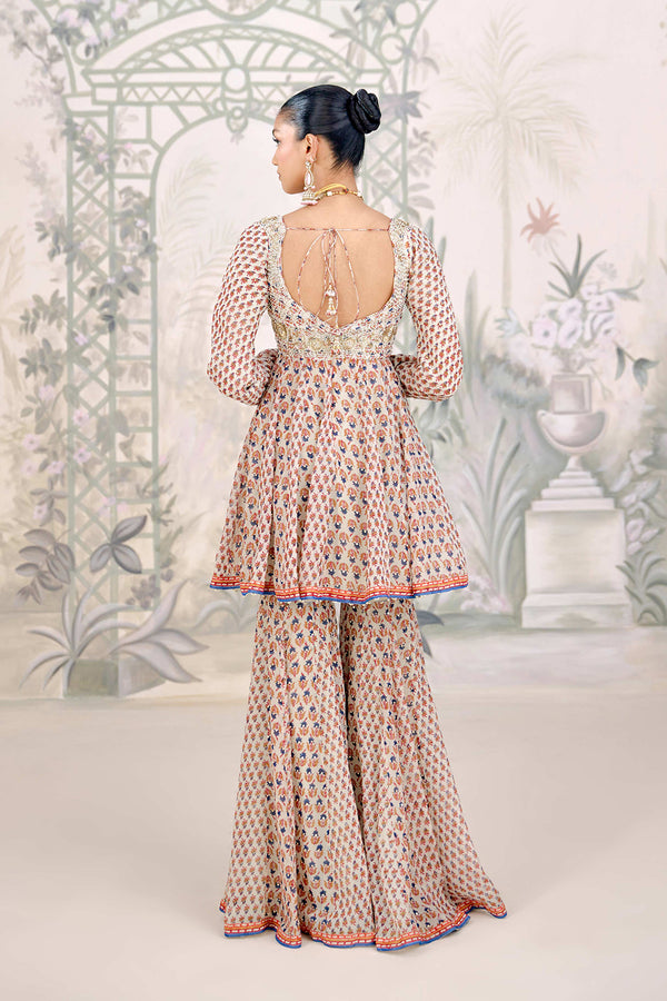 Birch White Sharara Set.