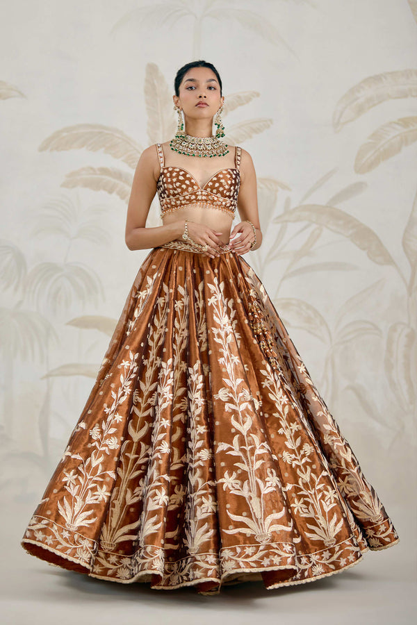 Coffee Brown Lehenga Set.