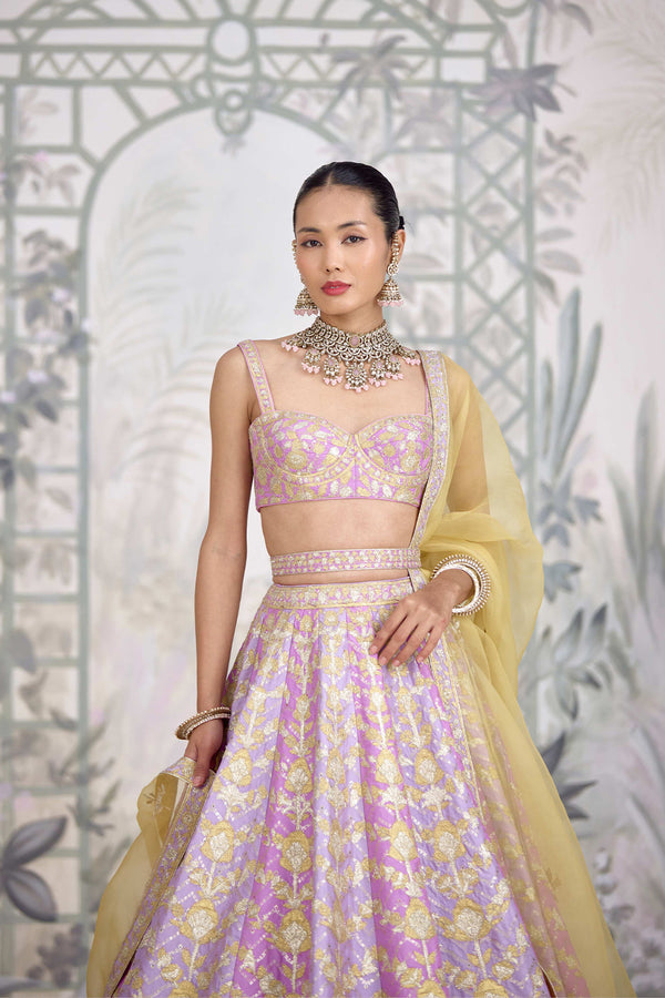 Lavender Frost Lehenga Set.