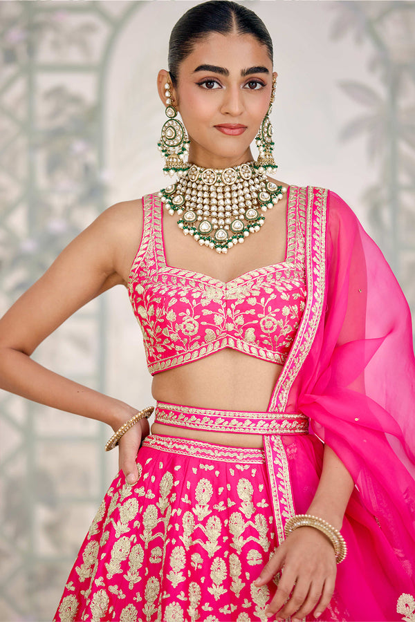 Fuchsia Pink Lehenga Set.
