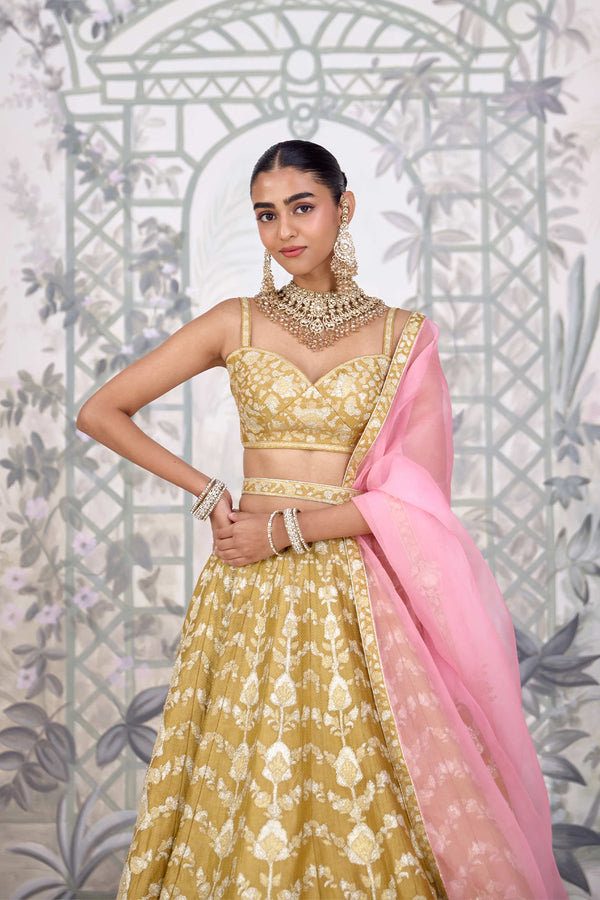 Acacia Yellow Lehenga Set.