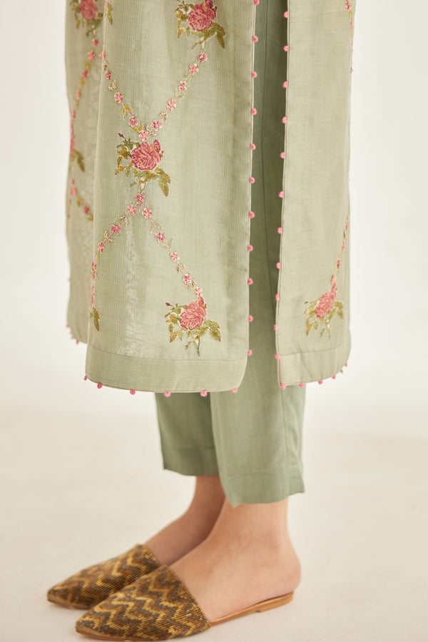 Basil Green Kurta Set