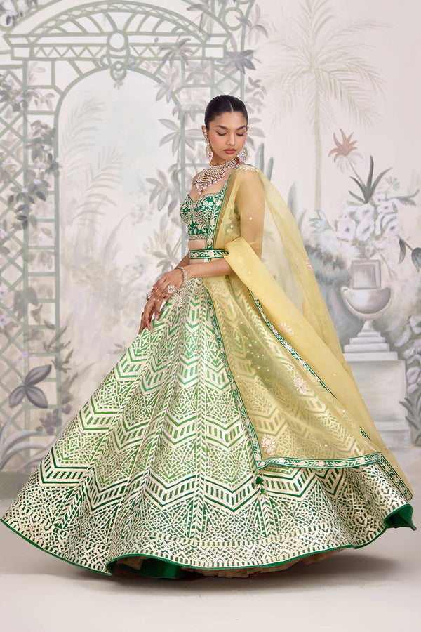 Green Lehenga Set.