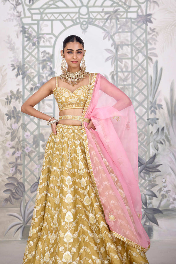 Acacia Yellow Lehenga Set.